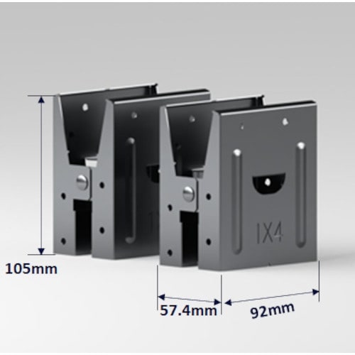 YAHATA ソーホースブラケット1×4 黒 [2