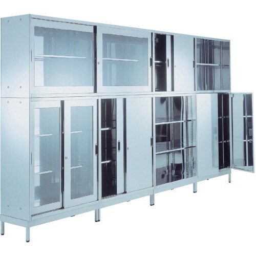 TRUSCO ステンレス保管庫(D500) 枠付ガ