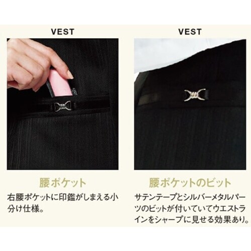 GROW グロッシーストライプベスト黒系13