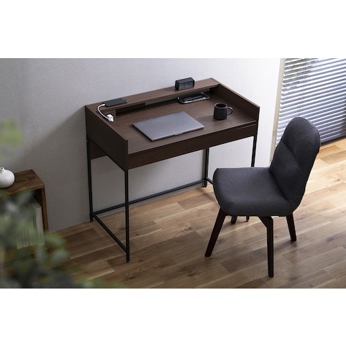 IRIS 296766 リビングデスク ウォールナ