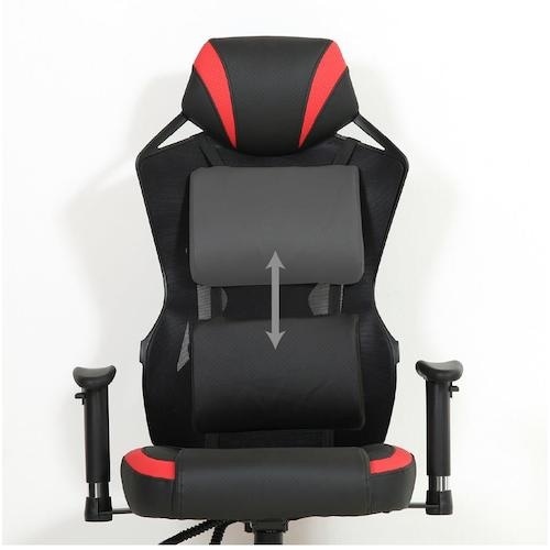 不二貿易 メッシュゲーミングチェア レイズ RD