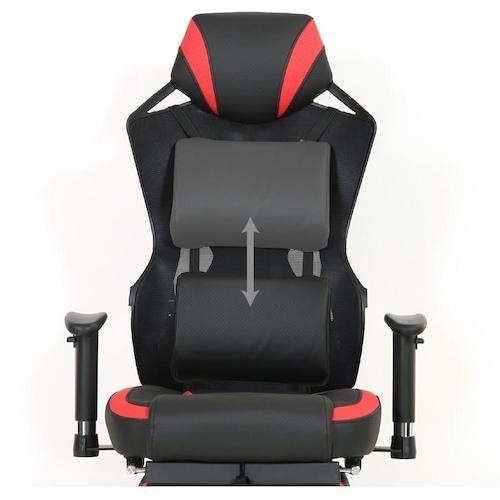 不二貿易 メッシュゲーミングチェア レイズ フット