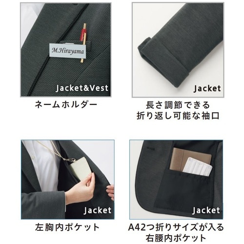 GROW 杢ドット・ニットジャケットグレー系15