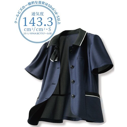 GROW エレガンスボーダーニットオーバーブラウス