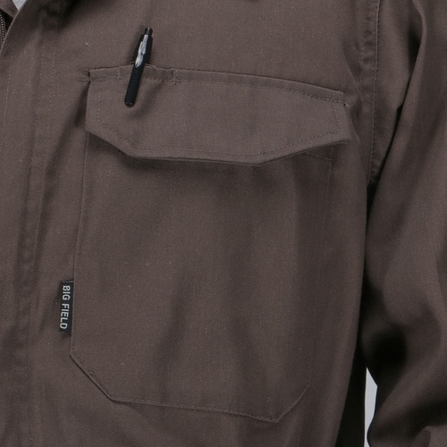 カジメイク TC長袖つなぎ服 ダークグレー S