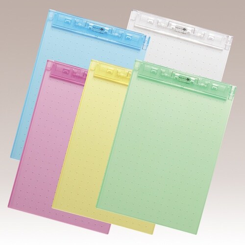 LIHIT 超薄型クリップボード クリスタル A4