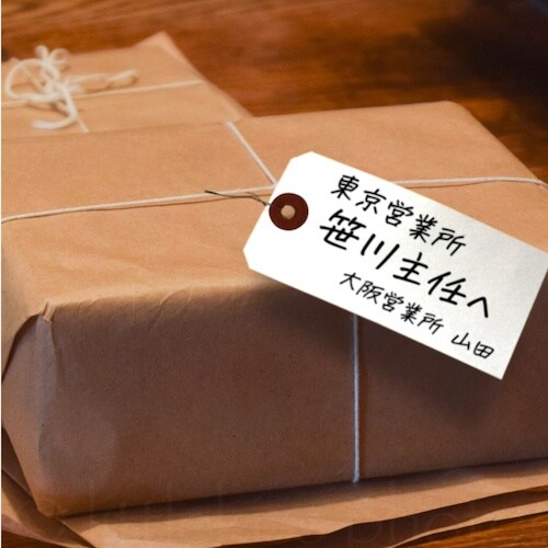 ササガワ 荷札 大 白厚口 一穴