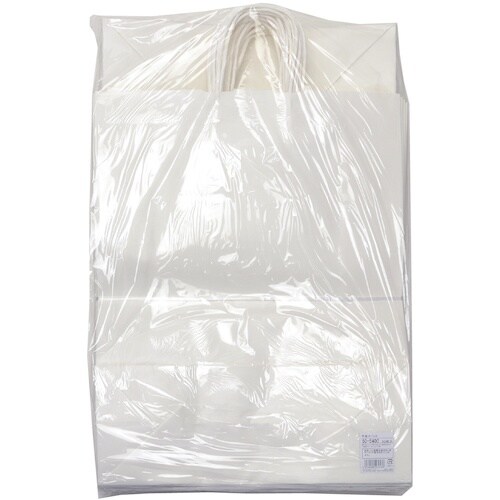 ササガワ 手提袋 白無地 50P