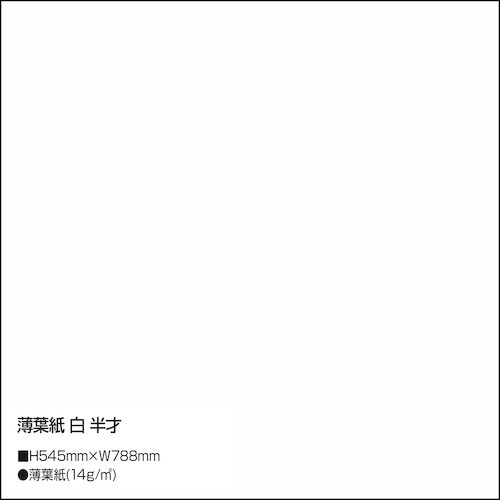 ササガワ 包装紙 薄葉紙 ホワイト 半才判