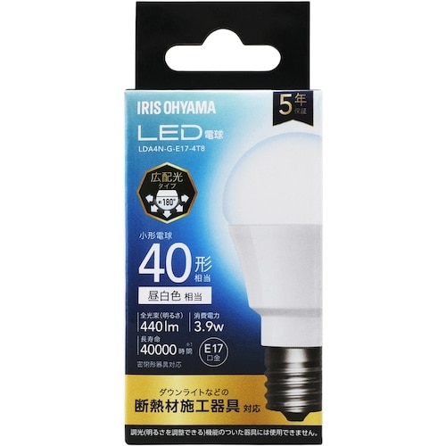 IRIS 103510 LED電球 E17 広配光