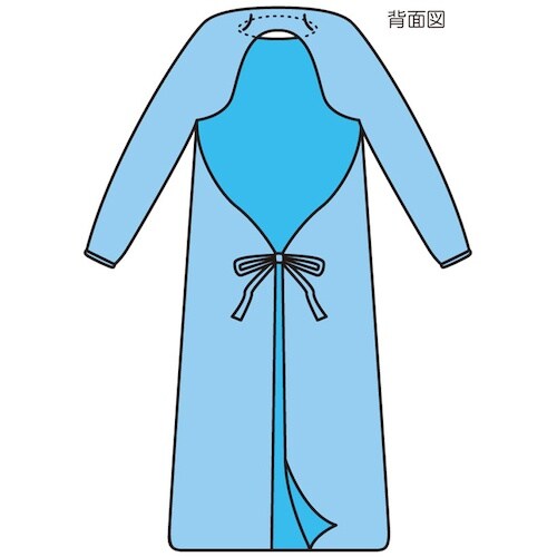 竹虎 竹虎ビニールエプロン 袖つき L