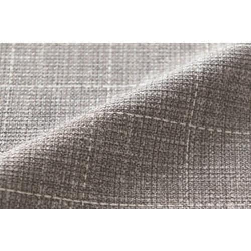 GROW 麻調ウィンドーペンオーバーブラウスグレー