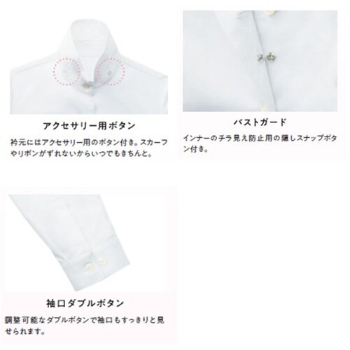 GROW スーペリアコットン・ツイル長袖ブラウスホ