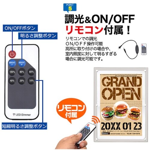 sign city アクリルフレームLEDパネル