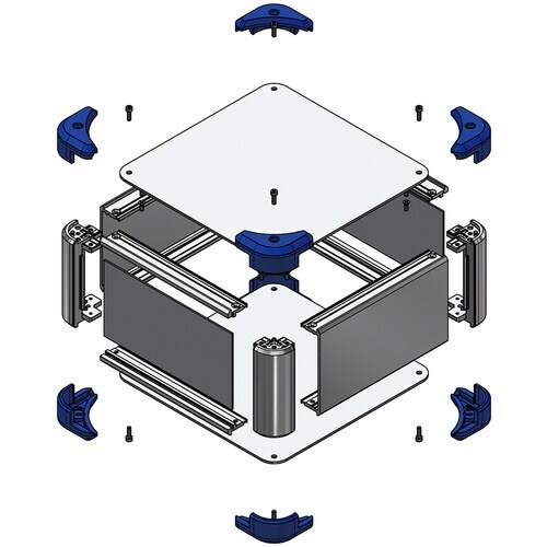 タカチ コーナーガード付アルミケース