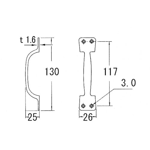 ニッサチェイン 四ツ穴取手20大ニッケル(60個入
