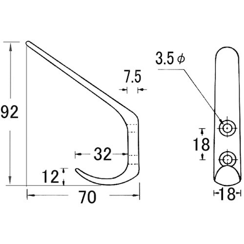 ニッサチェイン グランデSUS帽子掛ST8G純金鍍