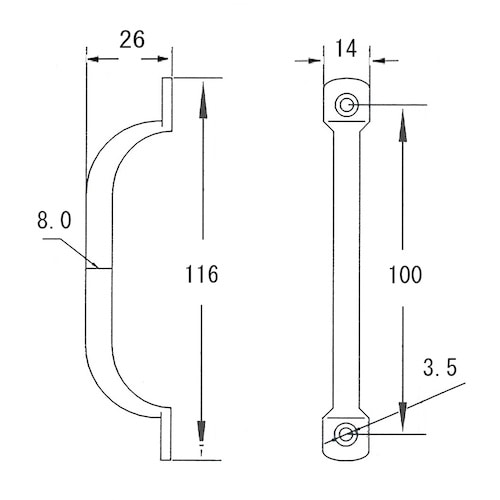 ニッサチェイン 丸取手55大ニッケル(50個入)