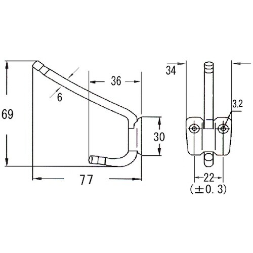 ニッサチェイン SUS回転帽子掛ST100研磨(3