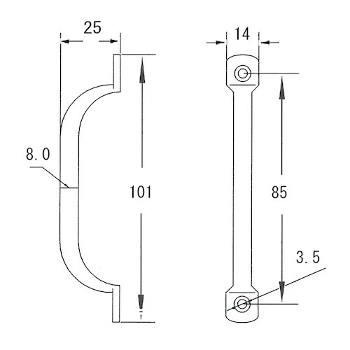 ニッサチェイン 丸取手55小ニッケル(50個入)