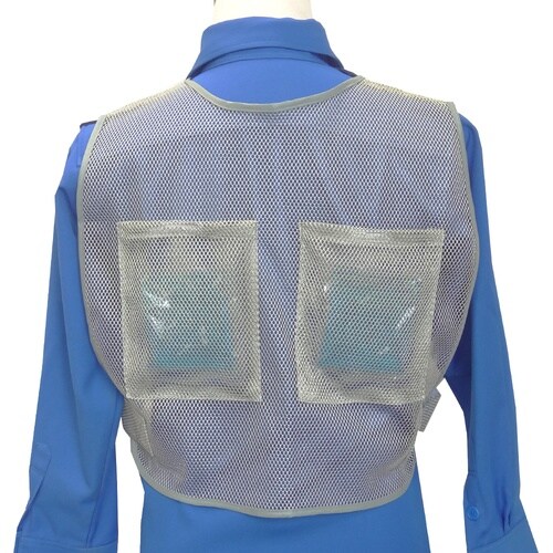 ミズケイ ポケット付きメッシュベスト+保冷剤R−2