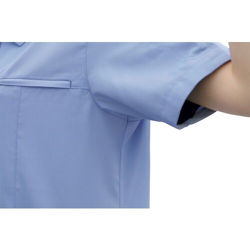 桑和 612 レディース長袖スモック ブルー L