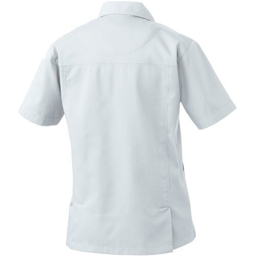 桑和 614 レディース半袖スモック シルバーグレ