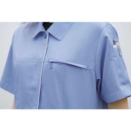 桑和 614 レディース半袖スモック ネイビー 4