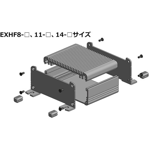 タカチ フランジ足付ヒートシンクアルミケース