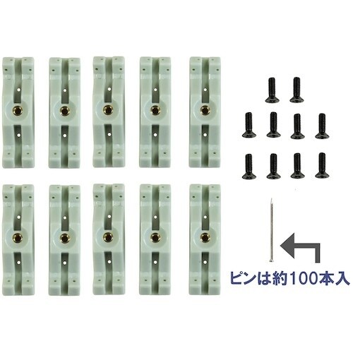 WAKI ピラシェルピン止め金具 10個入り 黒
