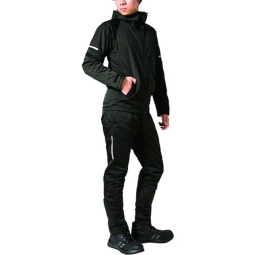 Makku エラスティコニットレインパンツ ブラッ