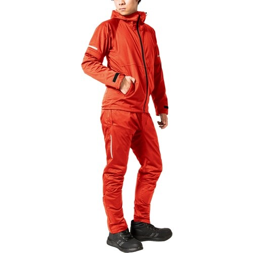 Makku エラスティコニットレインパンツ レッド