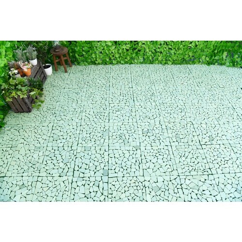 TASSCOM 天然石マット 6枚組 グリーン