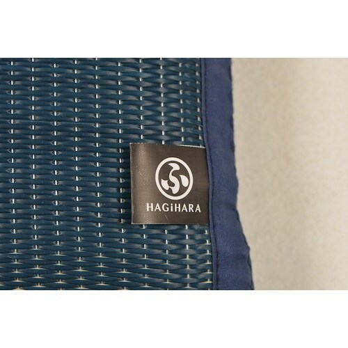 萩原 水拭きできる い草風座布団 円相 ブルー 5