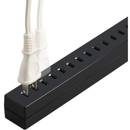 YAZAWA 差し込みフリータップベーシックブラッ