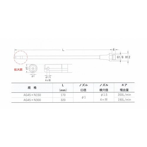 KURITA 内径用ロングノズル