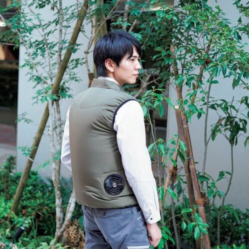 岡潮 空調ベスト(ウェアのみ) 20204 アーミ