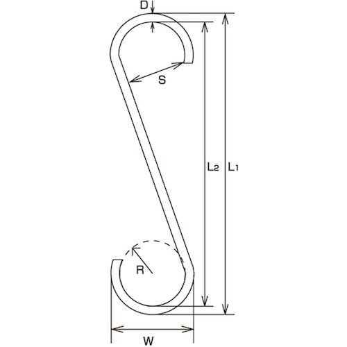 水本 ファンシーSフックストレート(ブラック) 全