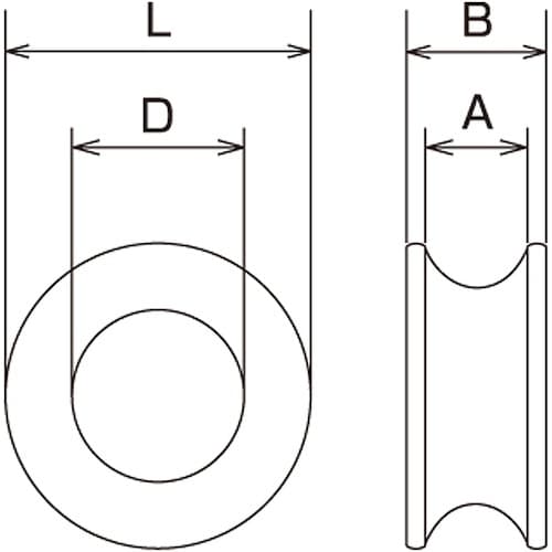 水本 ステンレス 丸シンブル 使用ロープ径10mm