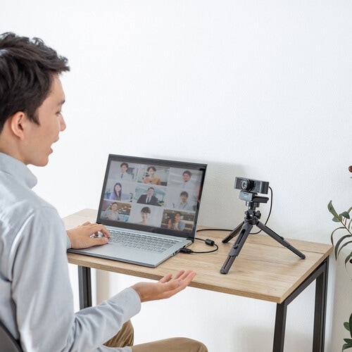 SANWA 卓上三脚(スマホホルダー付き)