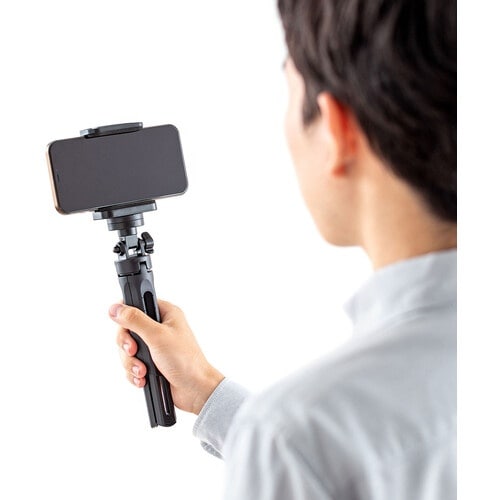 SANWA 卓上三脚(スマホホルダー付き)