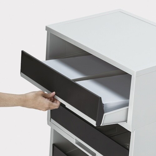 テラモト ペーパー分類ボックス ブラウン