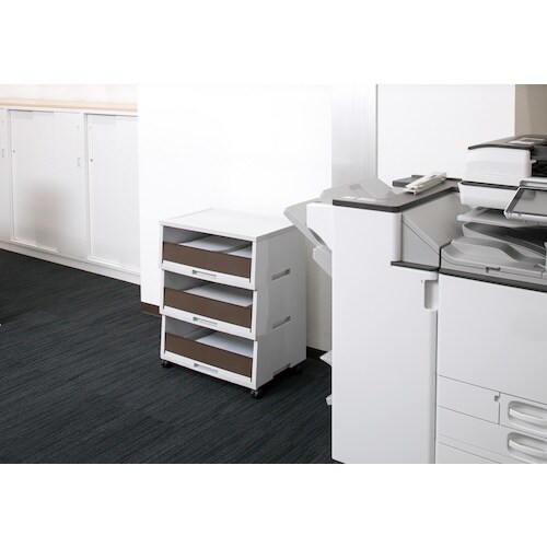 テラモト ペーパー分類ボックス ブラウン