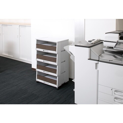 テラモト ペーパー分類ボックス ブラウン