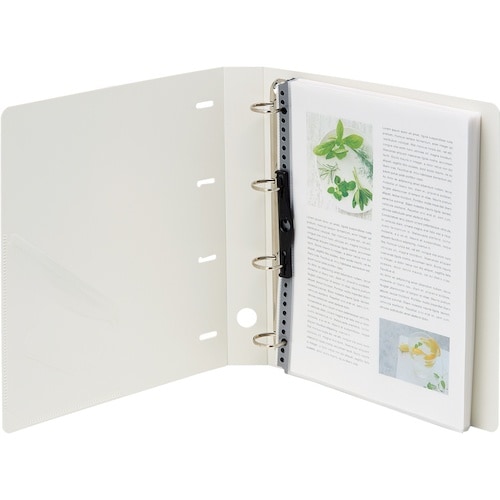 LIHIT A4 D型リングファイル(4穴) 青