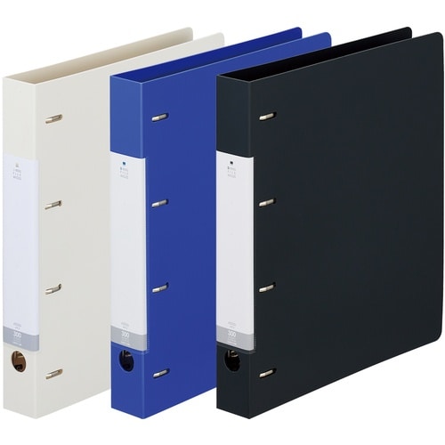 LIHIT A4 D型リングファイル(4穴) 白