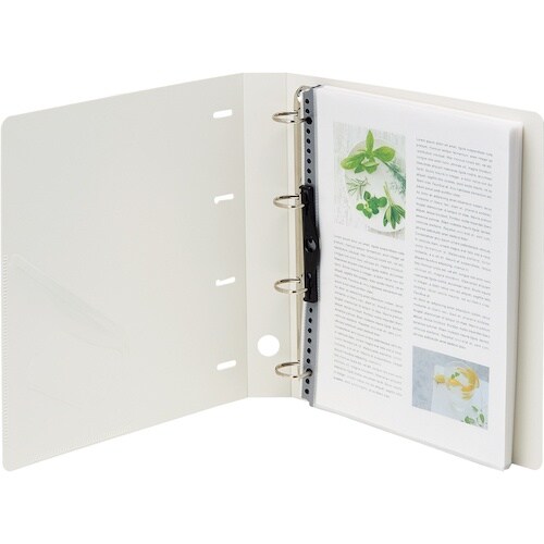 LIHIT A4 D型リングファイル(4穴) 黒