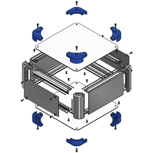 タカチ コーナーガード付EMCシールドケース