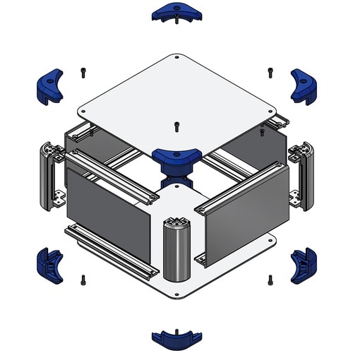 タカチ コーナーガード付アルミケース