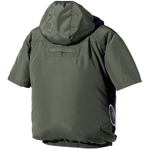 快適ウェア サイドファン半袖フードジャケット 3L